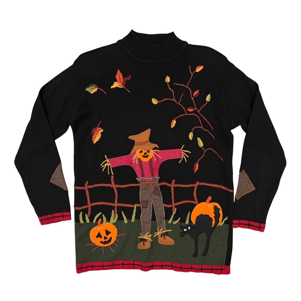 Womans Fall/Halloween Mock Neck Sweater Oversized Size Small